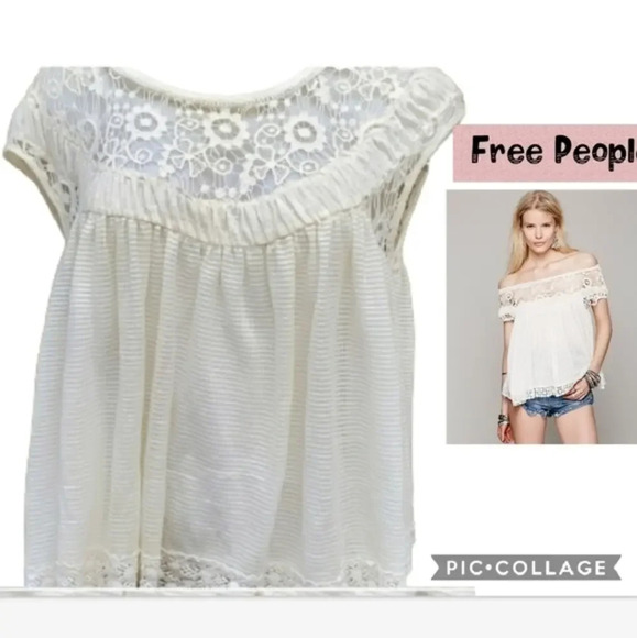 Free People Lace babydoll‎ top S/P - Picture 1 of 9